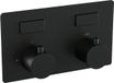 Brauer Black Edition - 2 voies - Thermostaat inbouw - Drukknoppen - Inbouw/opbouwdelen - Mat Zwart