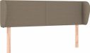 vidaXL Hoofdbord Taupe - 147x23x78/88 cm - Stof