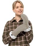 Jack Wolfskin HIGHLOFT KNIT MITTEN W Dames Wintersporthandschoenen - Maat M - dusty grey