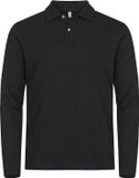 Clique Stretch Premium Polo L/S 028262 - Zwart - 4XL