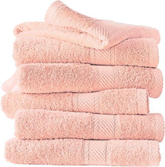 De Witte Lietaer Helene Handdoeken - 6 stuks - Almond Blossom - 50 x 100 cm - Katoen - 450 g/m2