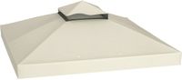 Outsunny - Tissu de remplacement pour auvent - Tissu Oxford 600D - 300x300cm - Crème