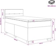 vidaXL Boxspringbed met matras en LED Crèmekleurig 100 x 200 cm Stof