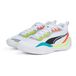 PUMA Playmaker Pro basketbalschoenen, uniseks, kleur: puma wit/vuurkorallenrood, maat 41