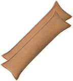 vidaXL - Kussensloop - 2 stuks - HOUTEN - Beige - 40 x 145 cm - Bouclé