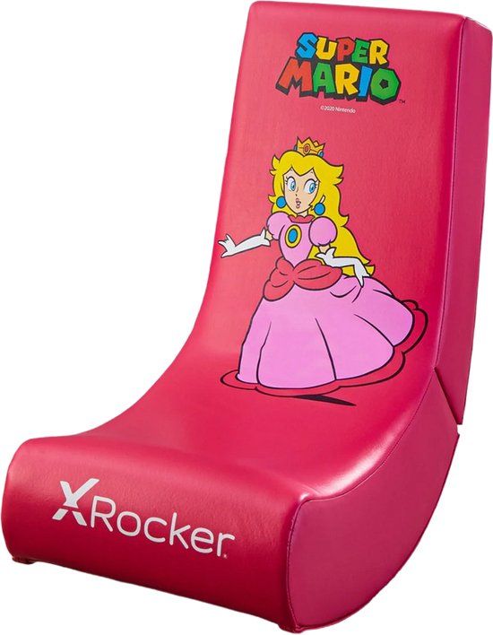 X Rocker Nintendo Super Mario Bros Video Rocker opvouwbare gamingstoel voor junioren - JOY Collection (roze, Princess Peach)