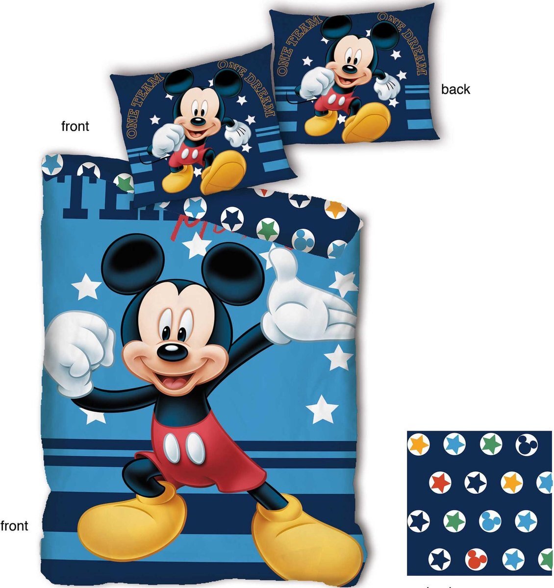 Disney Mickey dekbedovertrek Mickey Mouse junior 140 cm katoen blauw