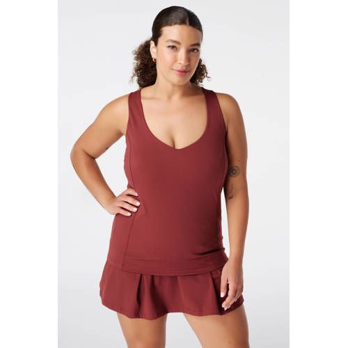 MS Mode sporttop Plus Size - bordeauxrood