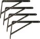 AMIG Plankdrager/steun/beugel Spiraal - 4x - metaal - zwart - H250 x B200 mm - Tot 225 kg