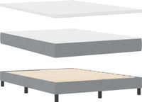 vidaXL Boxspring bed met hoofdeinde Lichtgrijs 200 x 160 cm Stof