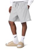 Nike Heren Shorts M Nk Club Knit Short, Dark Grey Heather/White, FQ4359-063, 3XL