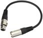 PULSE PLS00293 3 Pin XLR Mannetje naar XLR Vrouwelijke Microfoonlood, 0.3m, Nikkel