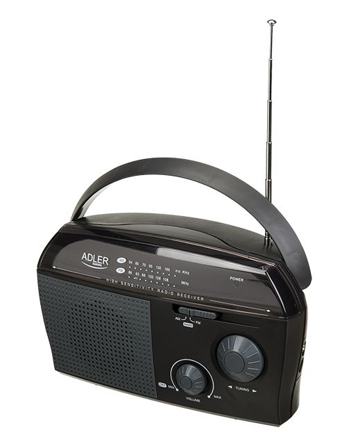 Adler AD 1119 Draagbare Radio - Zwart - AM/FM - 3.5mm Jack