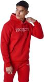 Project X Paris Capuchon sweatshirt met Contour borduursel Rood Maat S