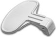 vhbw Poignée de porte compatible avec Hoover OHFN4117, PPW166-80 Lave-linge - 7,5 x 8 x 2 cm Plastique Blanc