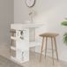 Maison Exclusive Tabouret de bar avec étagère, blanc, 100x50x101,5 cm, fibre de bois