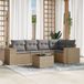 Maison Exclusive - Ensemble de jardin, 6 pièces, avec coussins, beige, en polyrotin