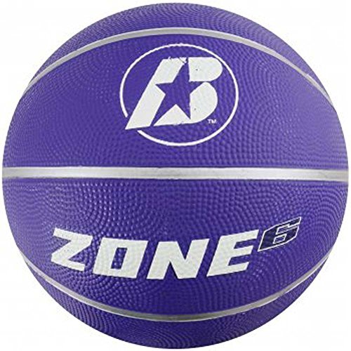 Baden Baden Dames Zone Rubber Basketbal, Indoor en Outdoor Ball, Paars, Maat 6