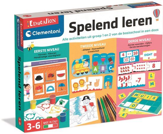 Clementoni Spelend Leren Set Educatieve Spellen voor Kleuters