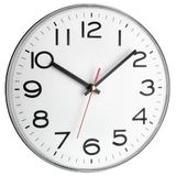 TFA Dostmann analoge wandklok, 60.3017, met duidelijk leesbare cijfers, met secondewijzer, 28cm, wit
