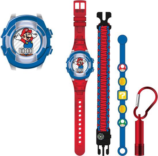 Accutime - LCD Super Mario Horloge Met Accessoires