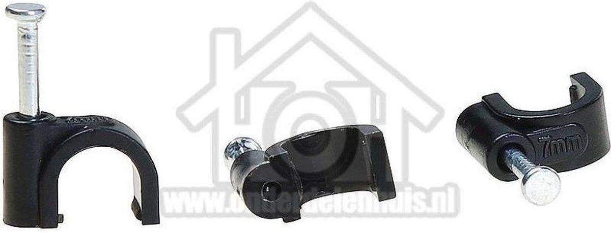 Q-Link Kabelclip - 7mm - Zwart - 20 stuks