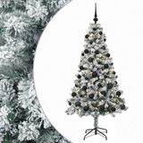 vidaXL Sapin de Noël artificiel avec boules 120 cm 150 LED Blanc chaud