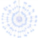 vidaXL Kerstverlichting vuurwerk 140 koudwitte LED's 17 cm