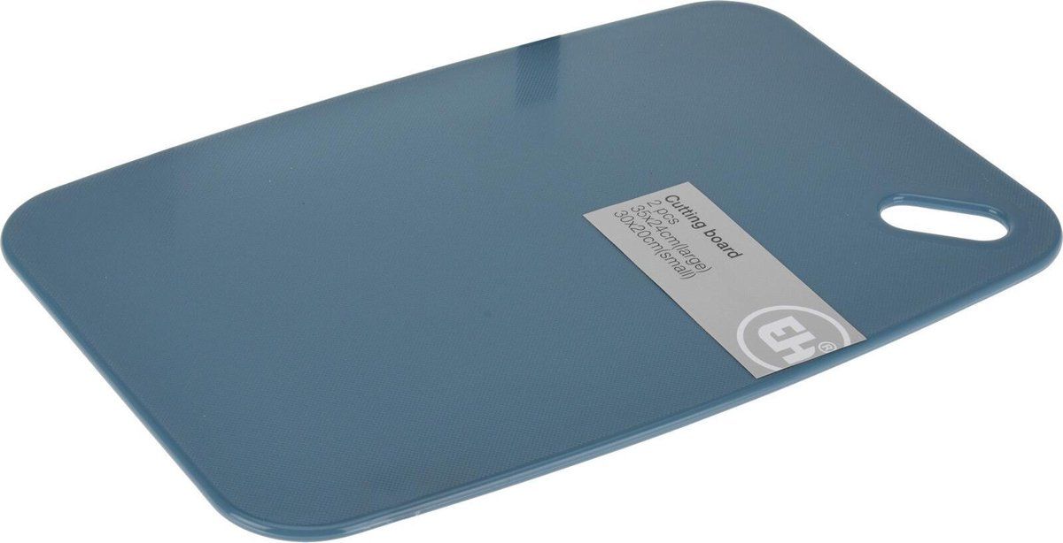 Snijplanken blauw 30 en 35 cm kunststof - 2 stuks