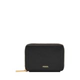 Fossil Logan LiteHide™ lederen RFID-blokkerende rits rond kaarthouder voor dames, zwart (model: SL10045001)