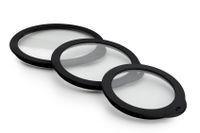 Weis 11124 Plastic deksel Zwart, Transparant Glas Rond