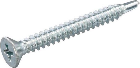Hoenderdaal Zelfborende Plaatschroeven - Phillips 2 Platkop - 4,2 x 38mm - Voldraad - Verzinkt (200 stuks)