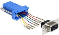 Delock Adapter Sub-D 9Pin Bu - RJ45 Bu. Montagesatz