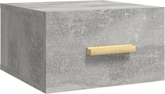 VidaXL Nachtkastje wandgemonteerd 35x35x20 cm betongrijs
