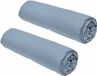 TODAY Essential Set van 2 hoeslakens, 140 x 190 cm, tweepersoons, 100% katoen, denim