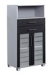 Schildmeyer Halfhoge kast Niko, 113294, 59,8 x 32,6 x 110,5 cm, zilver-antraciet glanzend