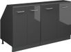 Vicco Rion Enfilade pour mur incliné – 140 cm Set de 2 corps de meuble 60 cm profondeur Anthracite Brillant
