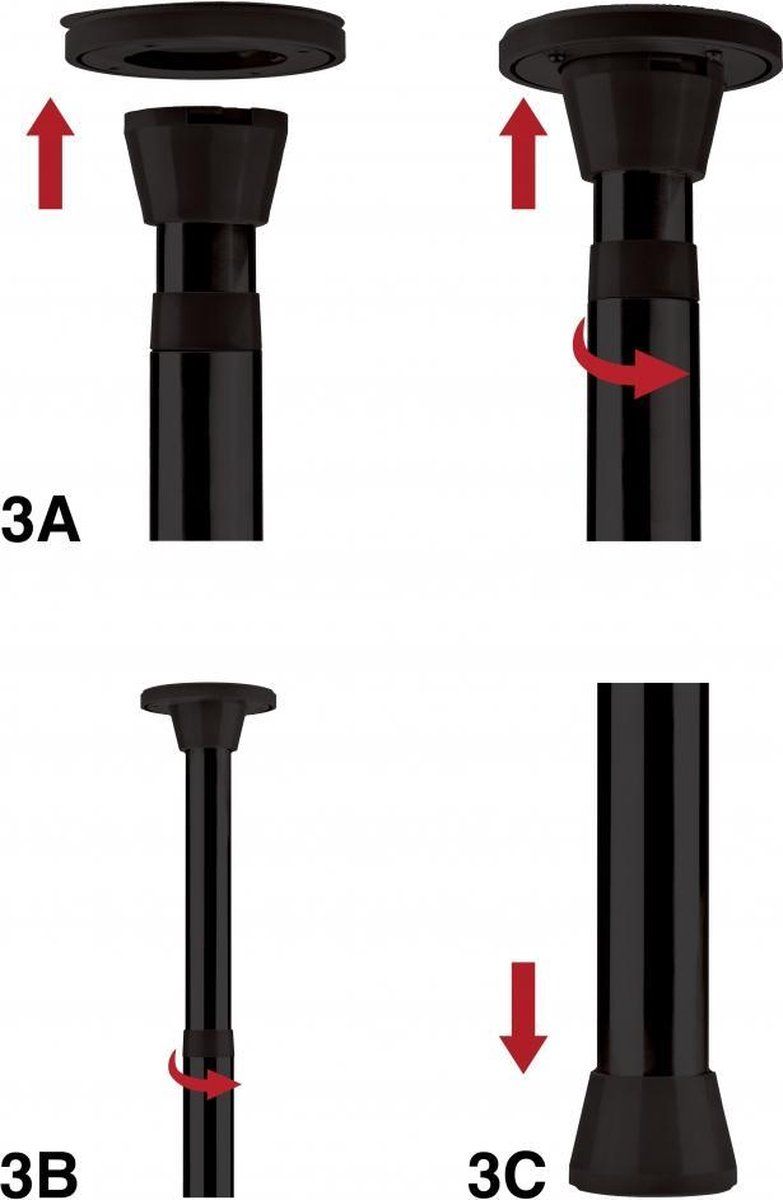 Ouch! Dance Pole - Black - Kunststof - Zwart