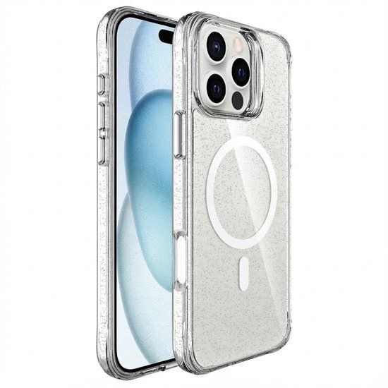 imoshion Glitter Backcover met MagSafe voor de iPhone 16 Pro - Zilver