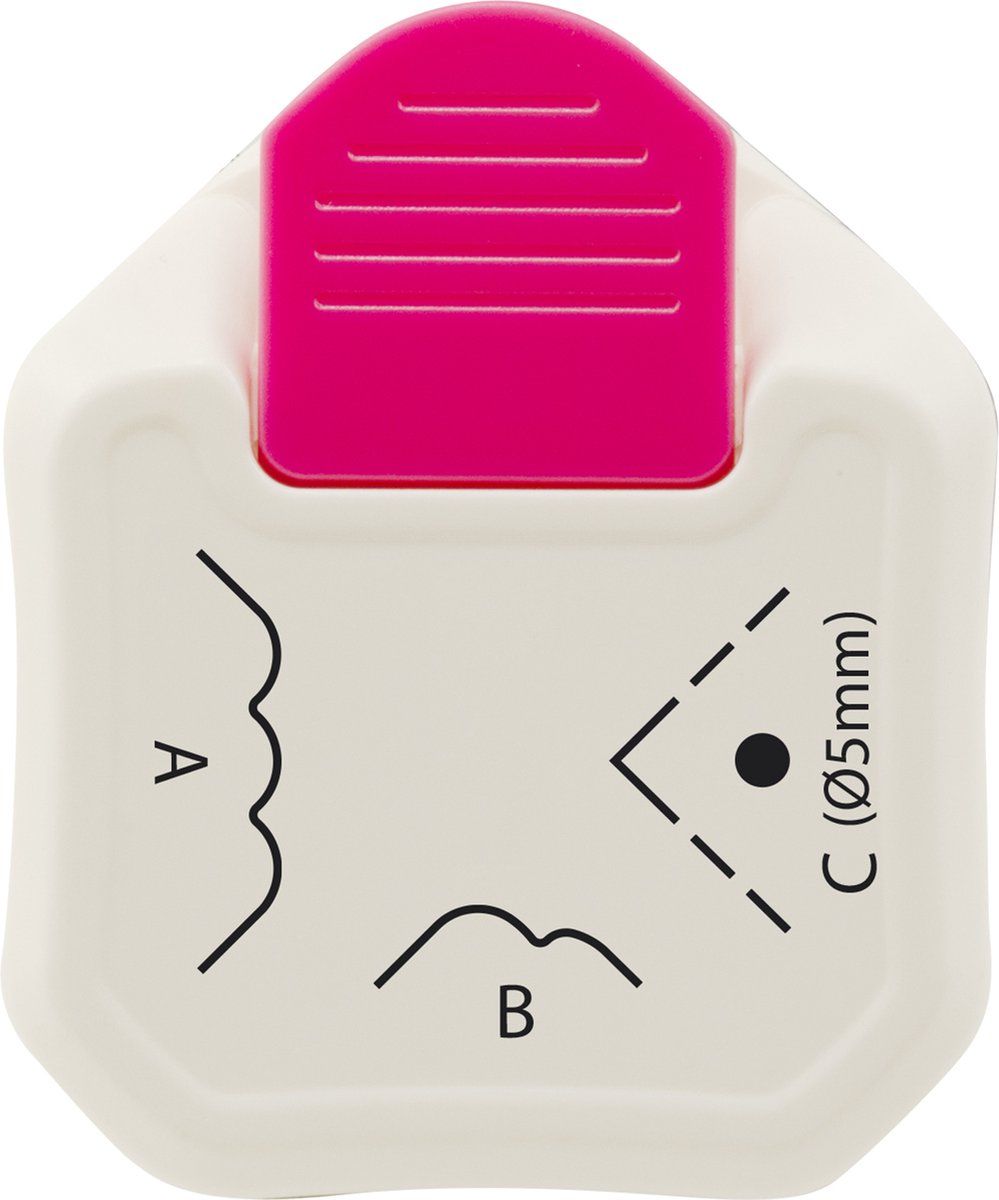 Vaessen Creative 3-in-1 Label Hoekpons Geschulpt - Wit