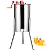 Latios Extracteur de miel - Tangentiel manuel - Pour 3 cadres - Acier inoxydable - Robinet à miel 45 mm