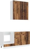 vidaXL Keukenblok LUCCA 5-delig Oud hout Bewerkt hout