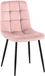 CLP Antibes Chaise de salle à manger - Sans accoudoir - Velvet - Velours/rose