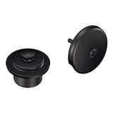 Moen Smeedijzeren Push-N-Lock bad en douche-afvoerset met badkuip overloop afvoerdeksel, 1-1/2“ schroefdraad, T90331WR