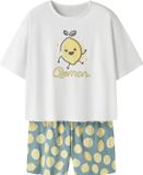 Name it Pyjama Biologisch katoen Blauw Effen Korte mouw Katoen 122/128