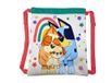 CYPBRANDS Bluey, rugzak, kleuterschool, schoolbenodigdheden, rugzak met trekkoord, tas, regenboog, meerkleurig, officieel product