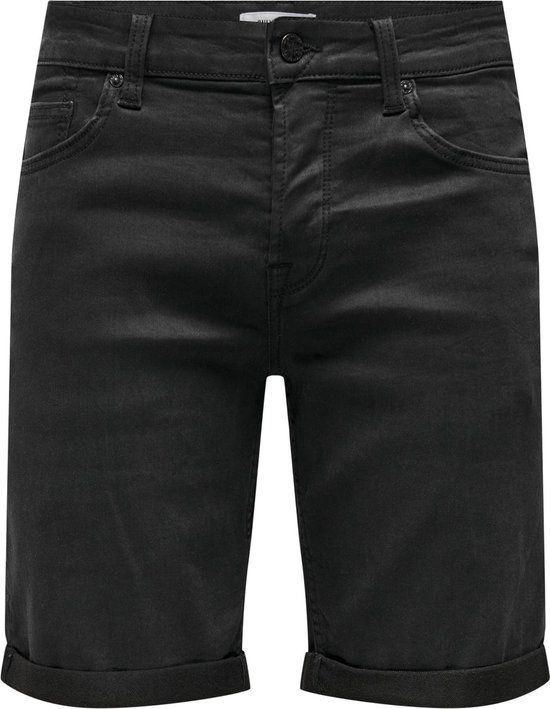 ONLY & SONS ONSPLY BLK JOG 8581 PIM DNM SHORTS NOOS - Black Denim - XL