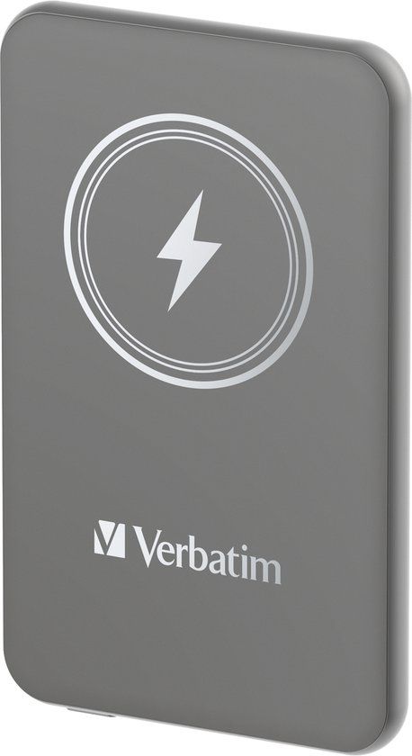 Verbatim Charge 'n' Go Magnetische Draadloze Power Bank 5000mAh - Grijs