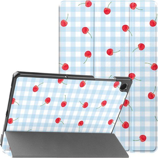 imoshion Tablet Hoes - Geschikt voor Samsung Galaxy Tab A9 Plus / Galaxy Tab A11 Plus - Design Trifold Bookcase - Cherry Check