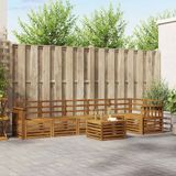 vidaXL - Buiten - bank - set - 7 - st - Naturel - Polyester